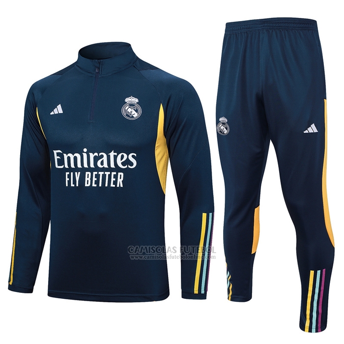 Sueter de Treinamento Real Madrid 20232024 Azul Camisolas futebol online